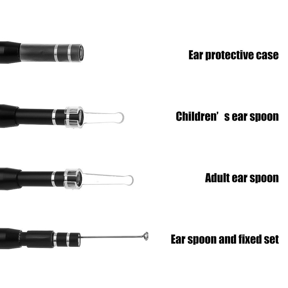 Kebidumei-Otoscope 3 in 1, Ear Cleaning Tool with Wifi, Medical Otoscope, with Built-in 6 LED Lights, 5.5mm, With Optical Viewfinder