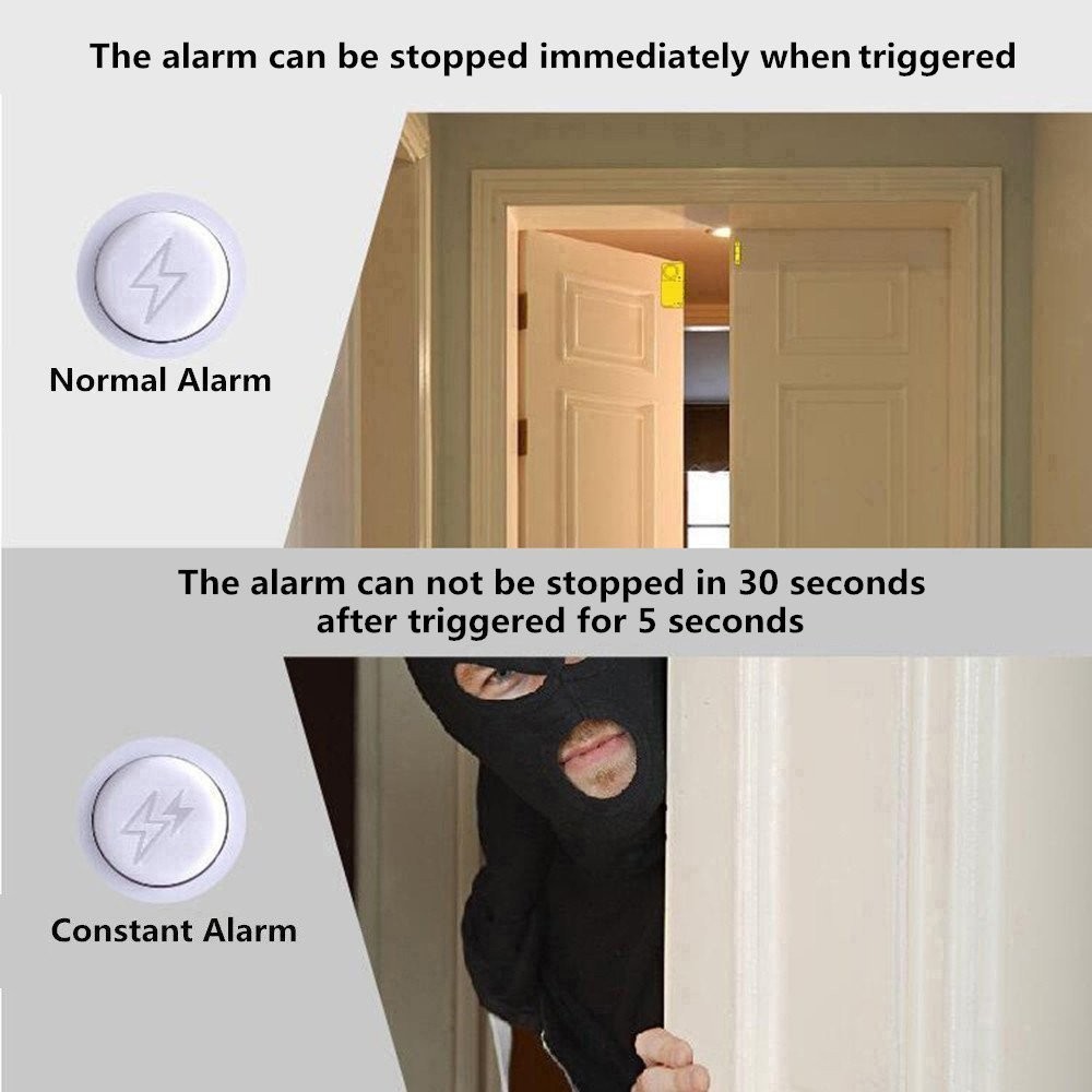 Awapow Refrigerator Wireless Alarm Door and Window Delay Induction Security Alarm Anti-theft System Set Smart Home Magnetic Door