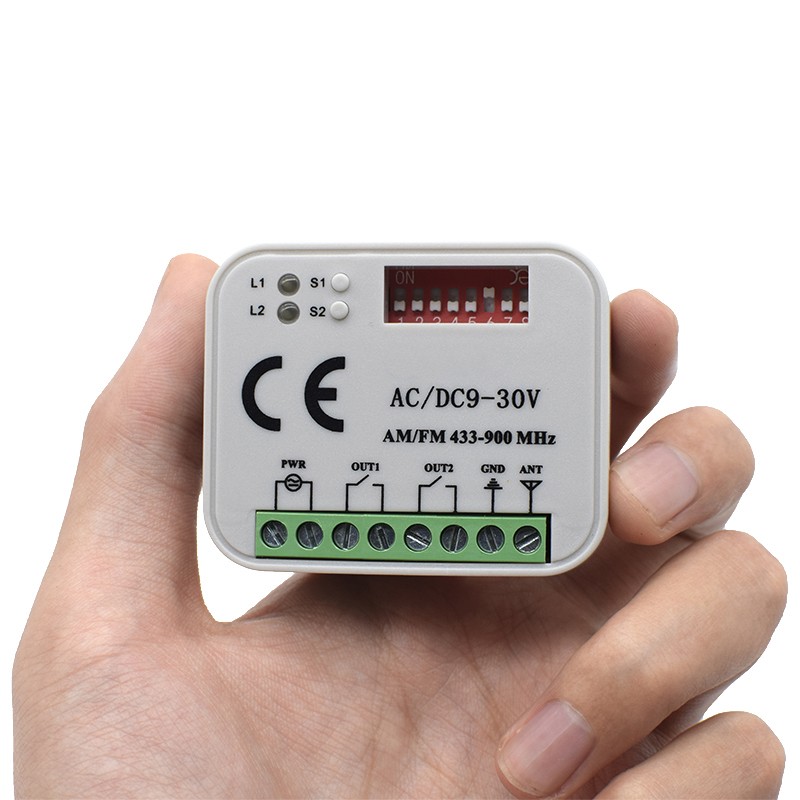 5 قطعة جهاز التحكم عن بعد MUTIL استقبال متعدد التردد 433MHz 310MHz 390MHz 868MHz 2CH التيار المتناوب تيار مستمر 9-30 فولت التحكم عن بعد التبديل المراقب المالي