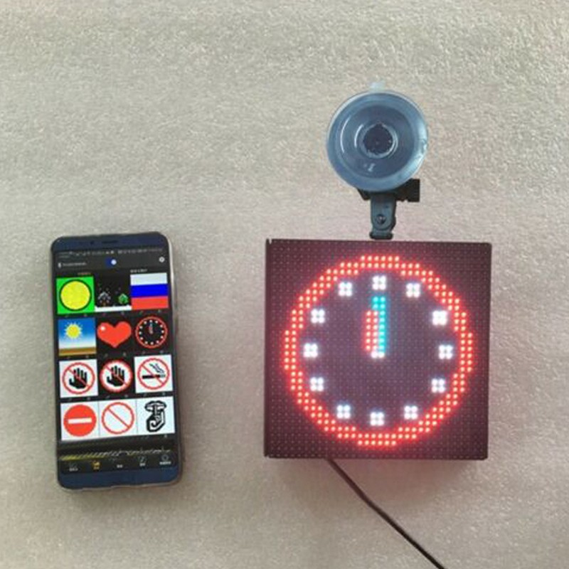 LED Photo Display Controlled Custom Emoji Car LED Display Screen Photo Lights Accent Small Spotlight PUO88