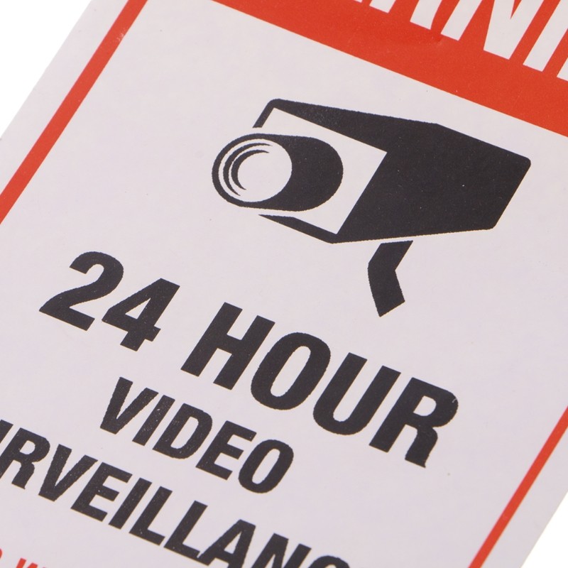 10pcs/lot Waterproof PVC CCTV Video Surveillance Security Sticker Warning Signs Dropshipping