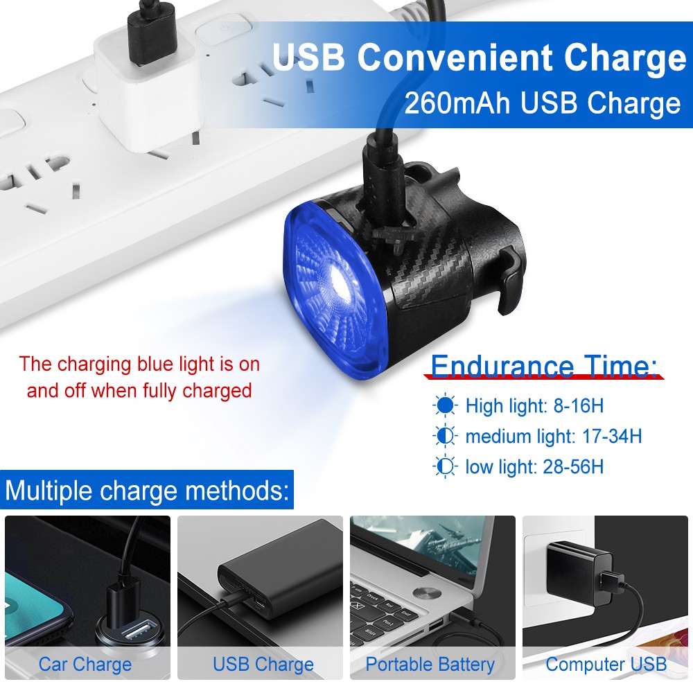 Elecpow دراجة الضوء الخلفي الذكية السيارات الاستشعار ضوء الفرامل USB قابلة للشحن مقاوم للماء الدراجة الخلفية ضوء 5 وسائط فلاش ركوب ضوء