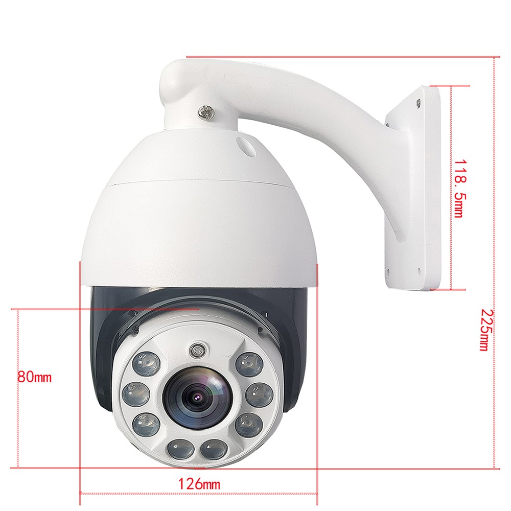 3.5 inch Cami 5MP Wireless 30X Zoom Auto Path Microphone Speaker IR PTZ Camera Camcorder Mic Human Recognition 128GB