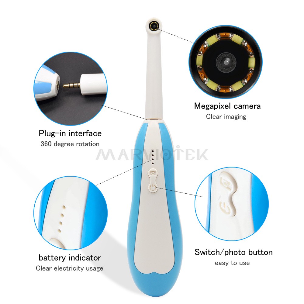 Wireless Dental Camera WIFI Intraoral Endoscope HD LED Light Inspection Monitoring for Dentist Oral Real Time Video Dentist Tools