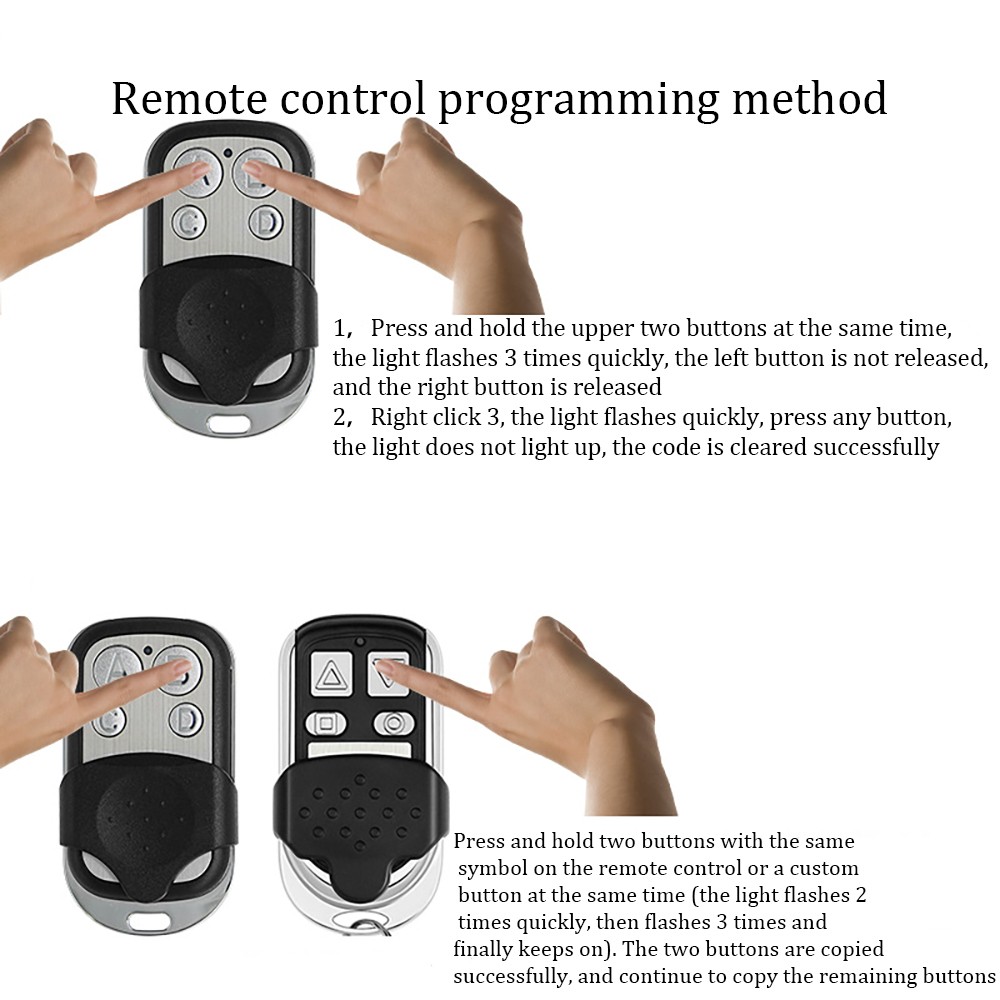 ANSONIC Remote Control SF 433-1MINI/M, SF 433-2MINI/M, SF 433-1, SF 433-2E, SF 433-4E 433mhz Garage Door Opener Switch