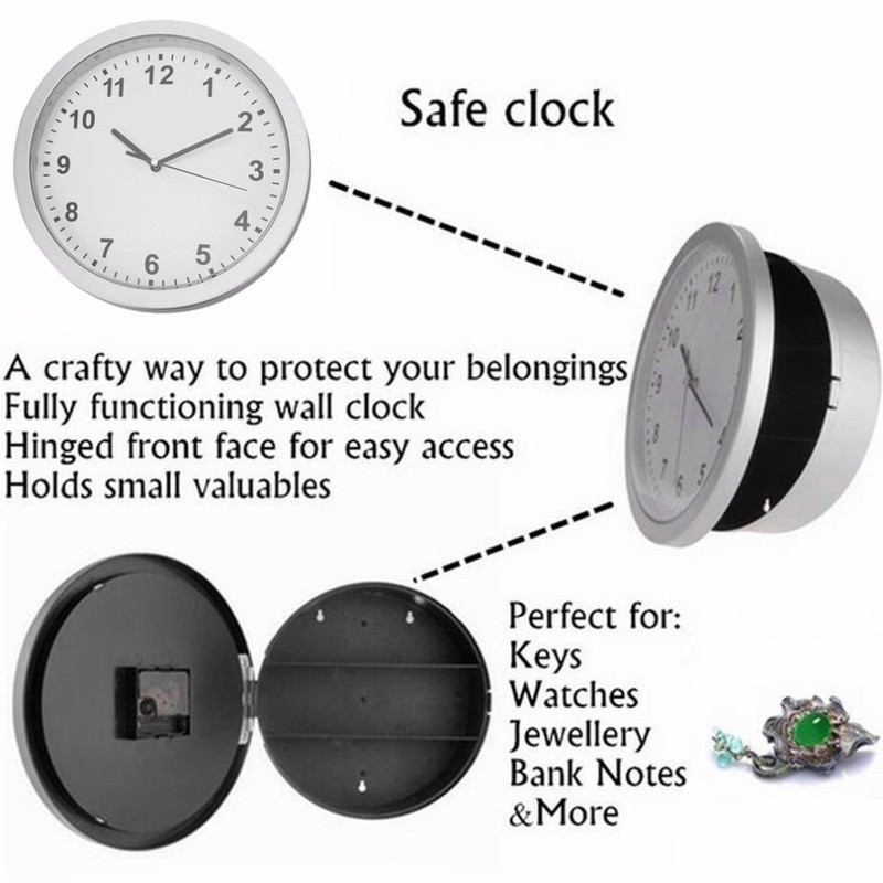 2022 Large Wall Clock Safe, Hidden Safe, Money Jewelry, Item Storage, Home Office, Cash Safe, Secret Safe