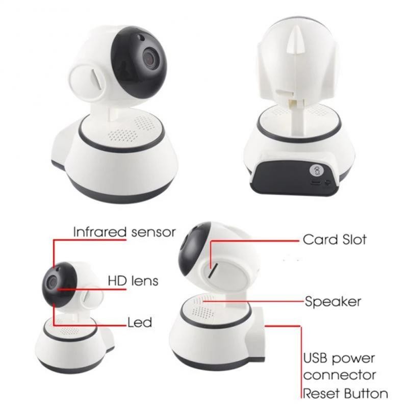 Wireless IP Camera Home Security CCTV WiFi Surveillance Camera Indoor Infrared Night Vision Monitoring Robot Baby Monitor Video Cameras