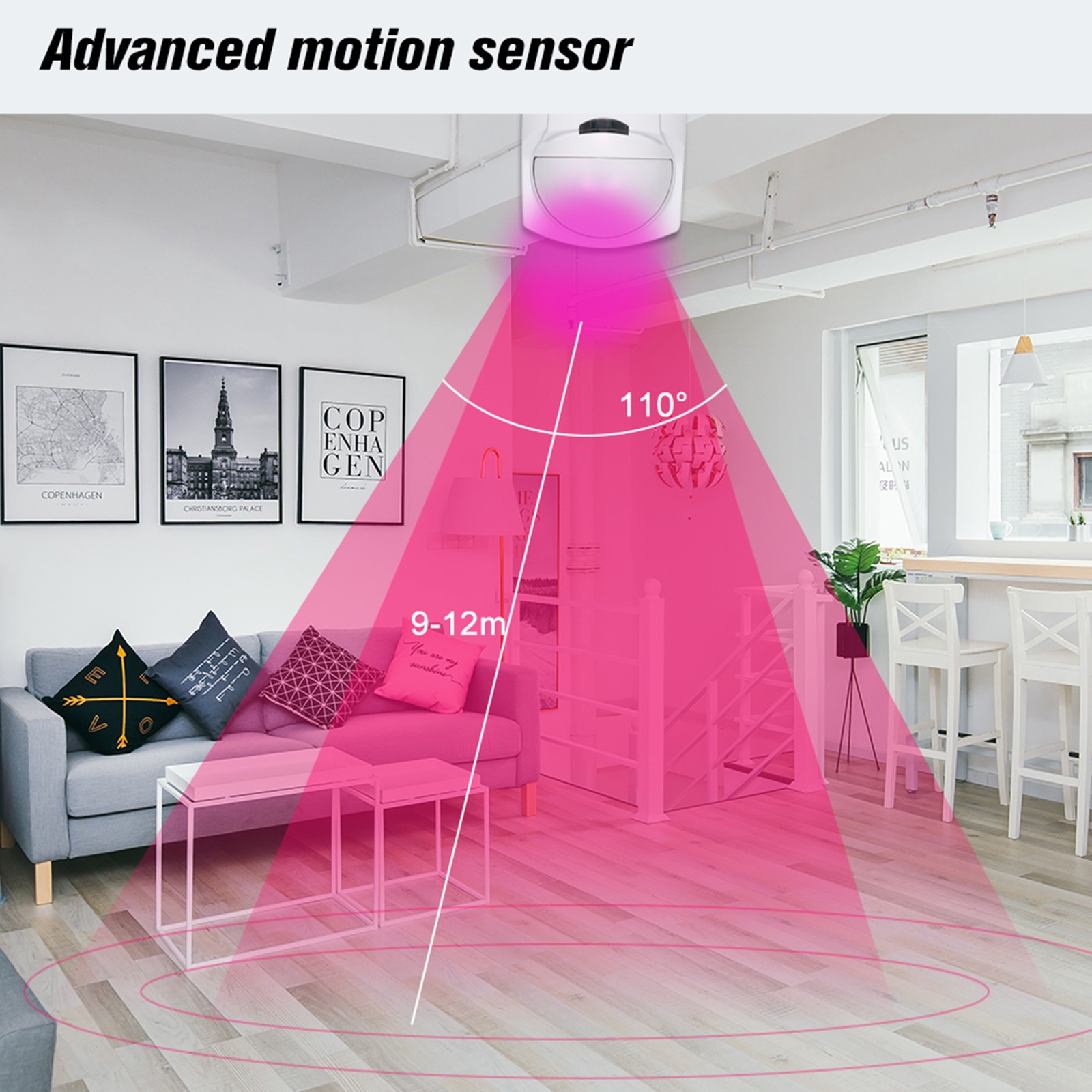 Wireless Wall Mounted PIR Human Body Motion Sensor Smart WiFi Infrared Motion Detection Sensor Alarm for Sonoff RF Bridge 433