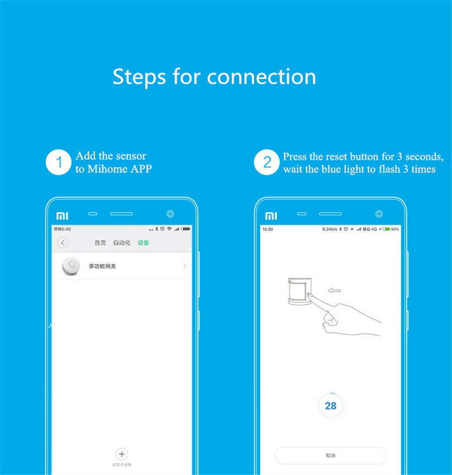 Aqara - human body motion sensor, light intensity, ZigBee, wireless, wifi, for Xiaomi mijia Mi home app