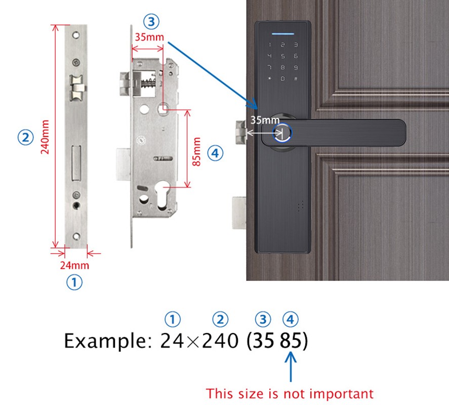 2022 X1 Intelligent Door Lock with Tuya APP Wifi Biometric Fingerprint IC Card Password Key Unlock Built-in Eight Language