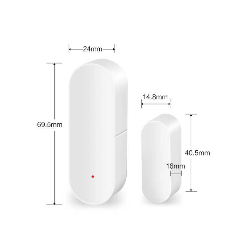 Tuya Smart WiFi/Zigbee Door Sensor Open/Closed Door Detector WiFi Home Alarm Compatible with Alexa Google Home Smart Life App