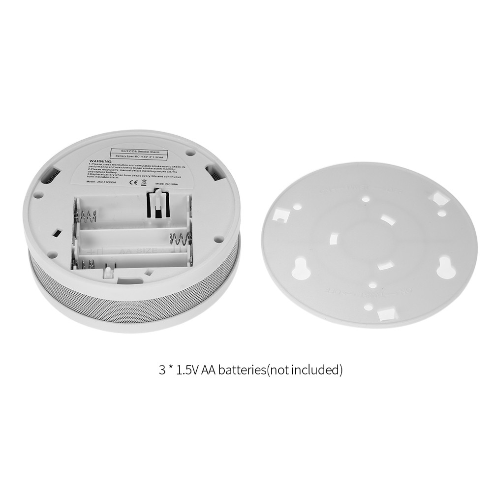 2022 ESCAM 2 in 1 LCD Display Carbon Monoxide and Smoke Combo Detector Battery Operated CO Alarm with Flashing LED Light