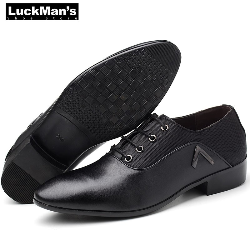 Brand Men Shoes High Quality Oxfords British Style Men Faux Leather Dress Shoes Formal Business Shoes Men Flats Plus Size 38-48