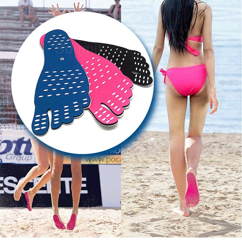 beach sole foot stickers for men women slippers walking barefoot invisible self adhesive shoe pad anti slip outdoor waterproof patch