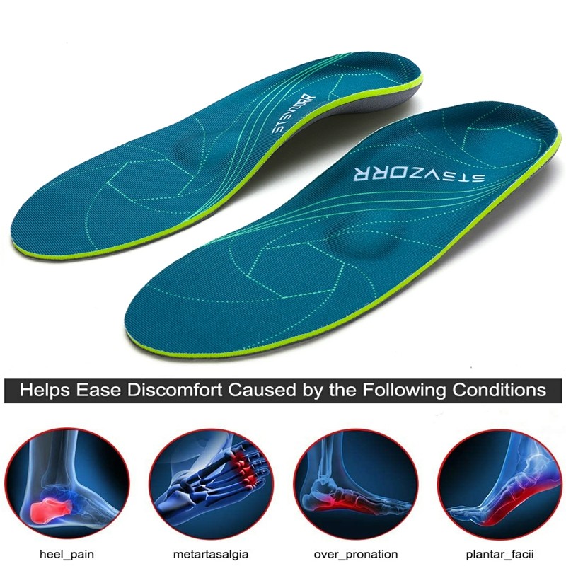 IFITNA Arch Support Orthotic Insoles for Plantar Fasciitis Heel Pain Flat Feet Men Woman Outdoor Sports Orthopedic Shoe Inserts