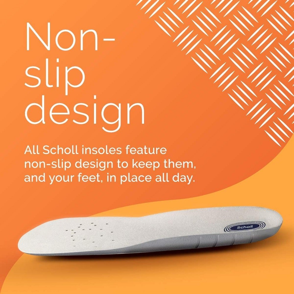 Scholl Gel Active Daily Foot Insoles for Men Casual Shoes Orthotic Feet Soles Cushion for Flat Shoe Scholl Gel Active Insoles for Men Dr. Shul