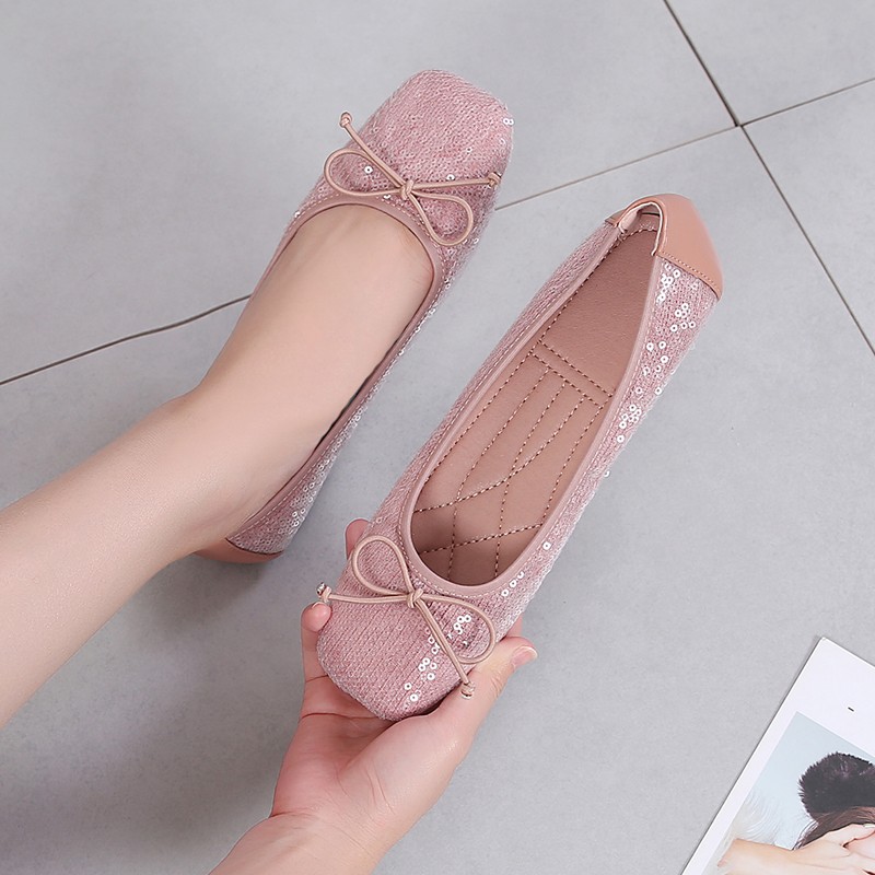 Elegant Comfortable Women Ballet Flats Shoes Bowknot Shoes Autumn Spring New Shoes zapatos planos de mujer 35-44