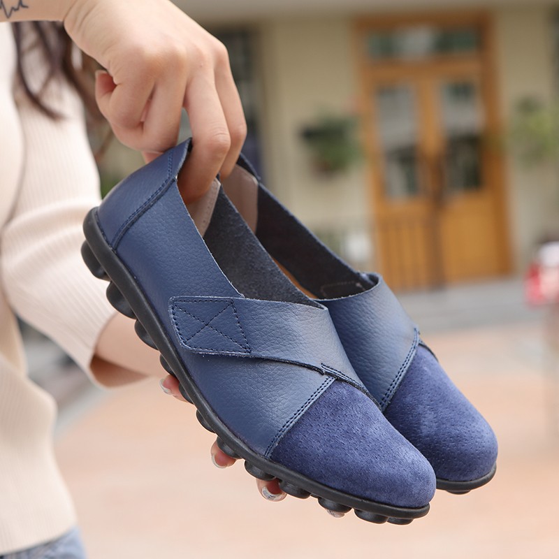 sun00 2022 new women's shoes-women's loafers shoes women's soft genuine leather shoes large size ladies shoes