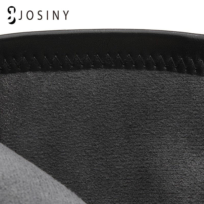 JOSINY 2022 جديد الشتاء أحذية للنساء بولي Leather الجلود سستة حذاء بوت بطول الكاحل مختلط اللون السيدات جولة تو أحذية أنيقة