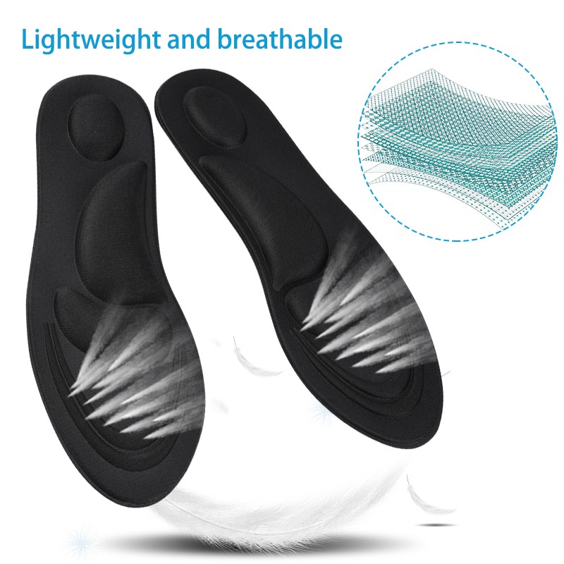 4D Massage Insoles Soft Sponge Arch Support Orthotic Foot Inner Pads For High Heel Shoes Men Women Cushion Soles Spurs