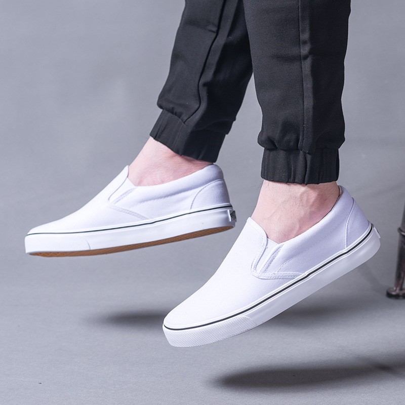 Spring Autumn Men's Shoes Casual Canvas Shoes Men Fashion Loafers Oxford Casual Men Sneakers Breathable Slip-on Low-cut Non-slip