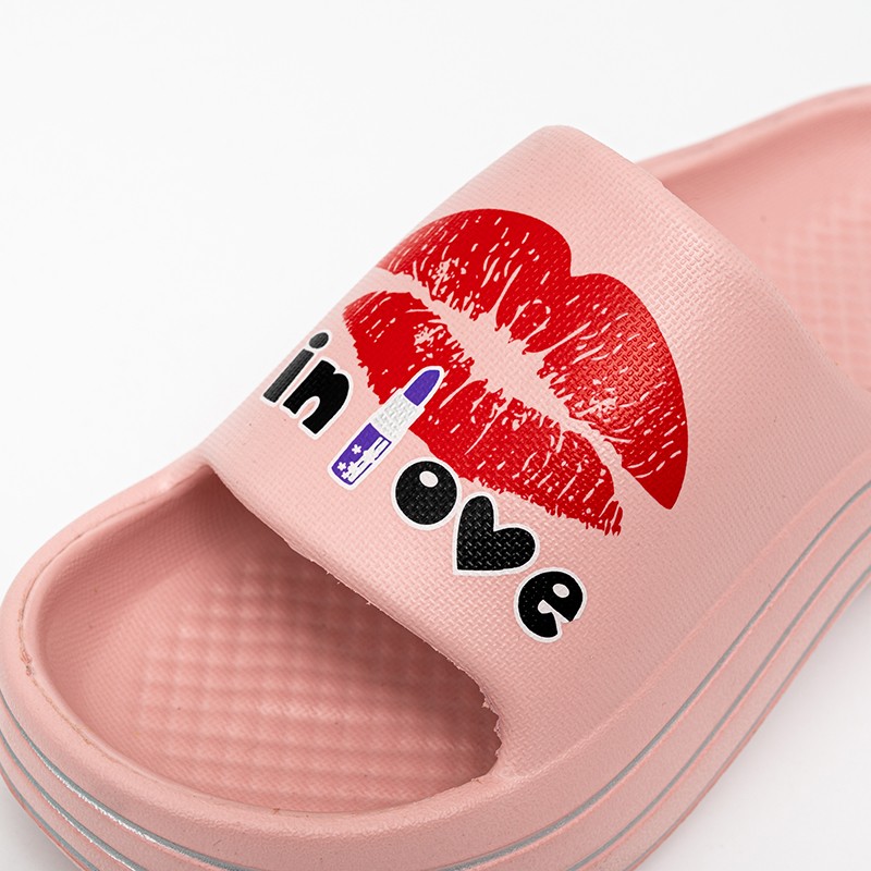 Sexy Lips Print Women Summer Slippers Fashion EVA Thick Platform Beach Sandal Home Slippers Non-slip Flip Flops for Women