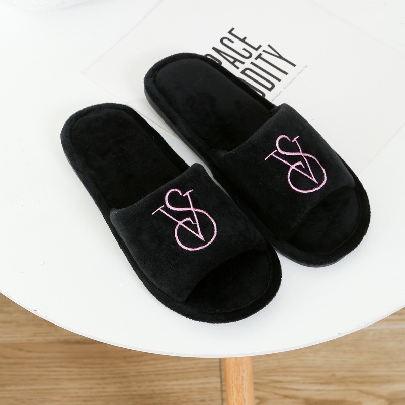 Spring/Autumn fur slippers letter non-slip new couple home floor cotton slippers men large size slippers