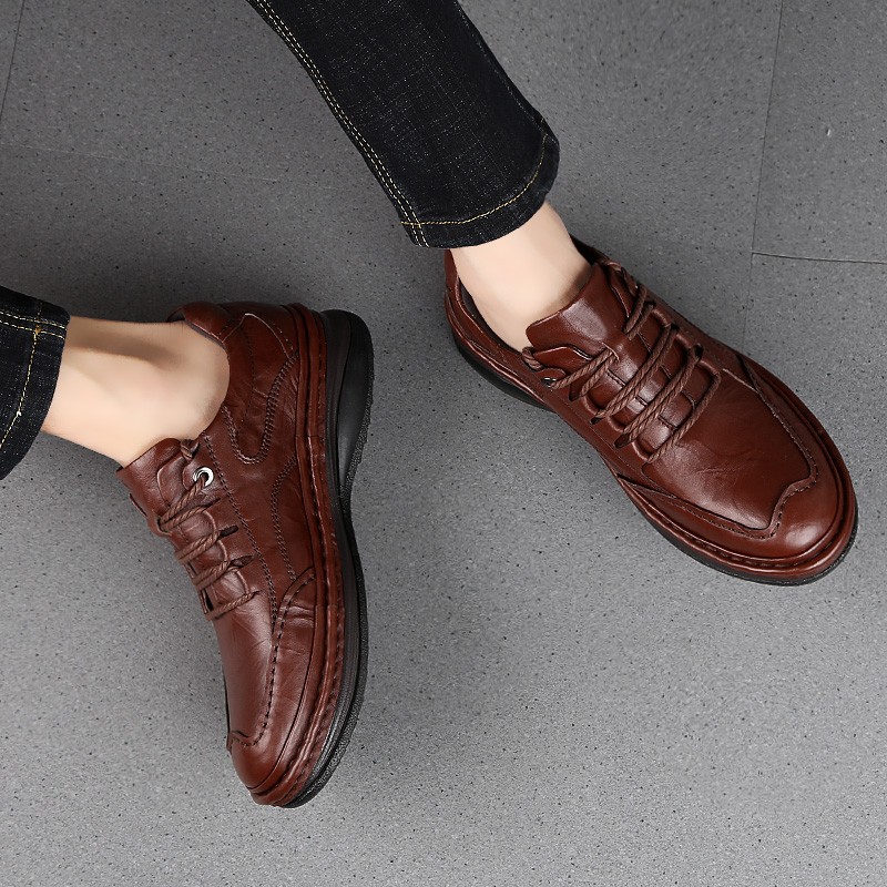 100% Genuine Leather Men's Casual Shoes Best Quality Business Formal Shoes 2019