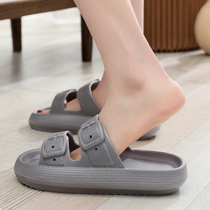 Rimocy 2022 Fashion Summer Slippers Women Soft EVA Insole Female Sandals Buckle Platform Slippers Female Shoes 45