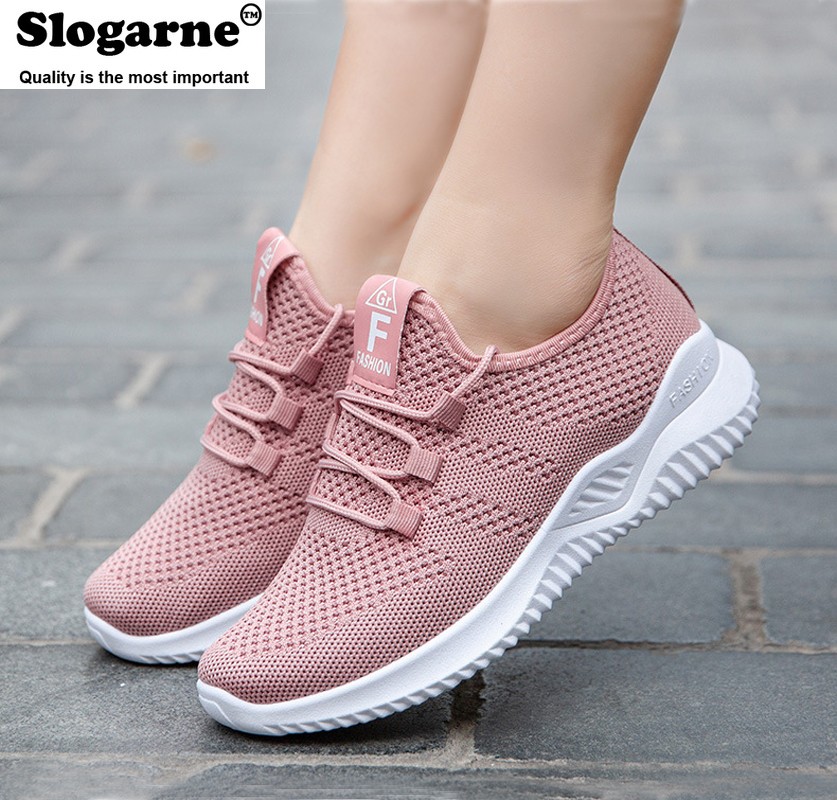 Women Spring Autumn New Sneakers Vulcanized Shoes Skateboard Lady Loafers Women Casual Shoes Flats Running Shoes Sneakers Knitting