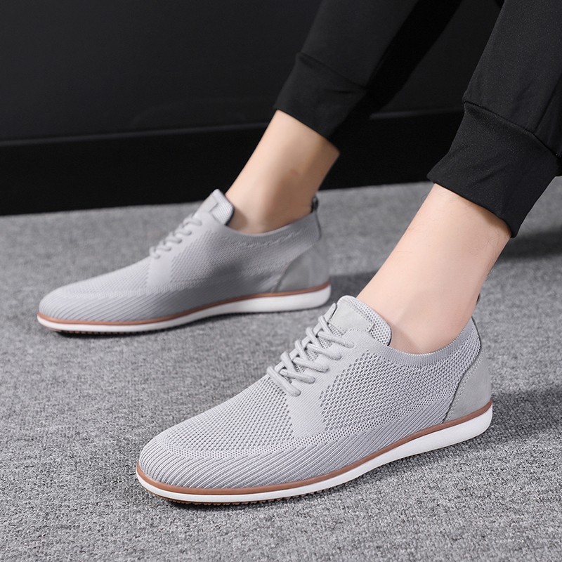 2022 new summer men's British-style shoes classic light breathable mesh flat shoes fashion casual business dress shoes large size