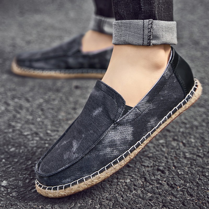 2022 Summer New Linen Men's Casual Shoes Handmade Weaving Fisherman Shoes Fashion Casual Flat Espadrilles Driving Shoes Big Size