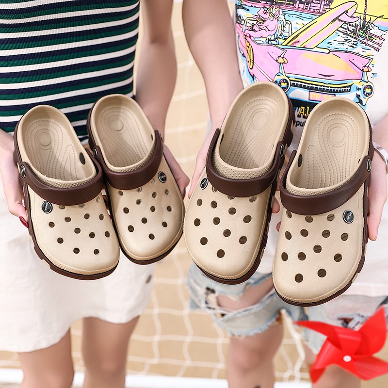 Sandals 2021 summer hole shoes men's non-slip soft-soled lovers beach shoes men's sandals trendy outdoor slippers men's shoes