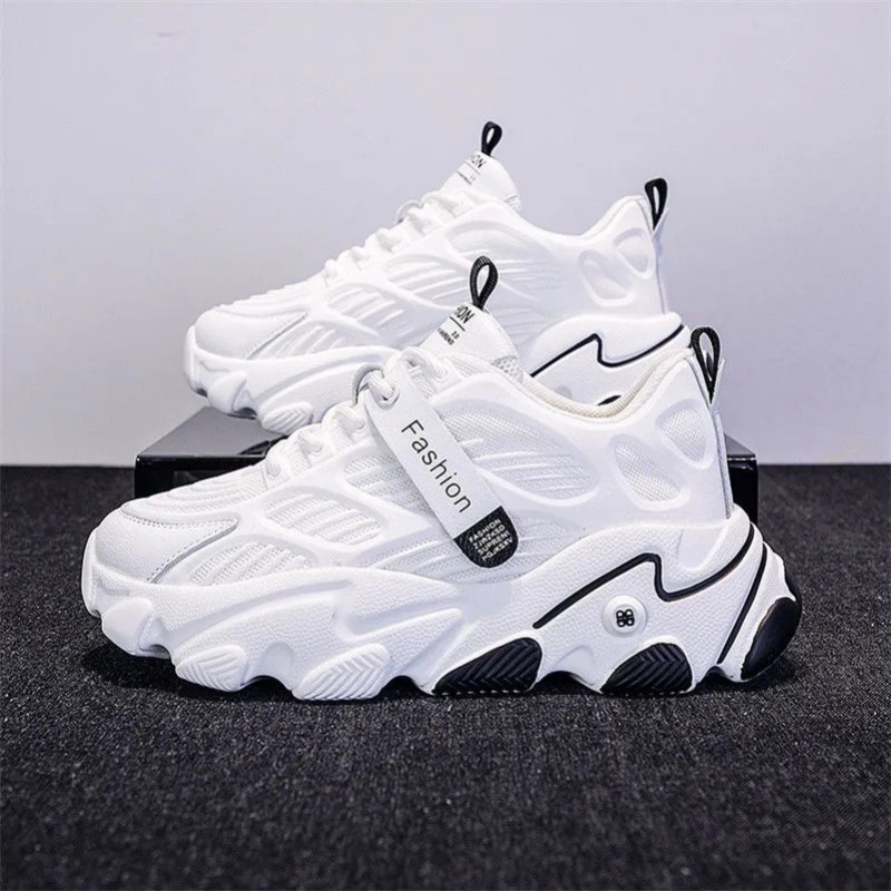 Women's shoes 2021 new lightweight breathable sneakers women height insole mesh shoes girls summer white shoes women's sports