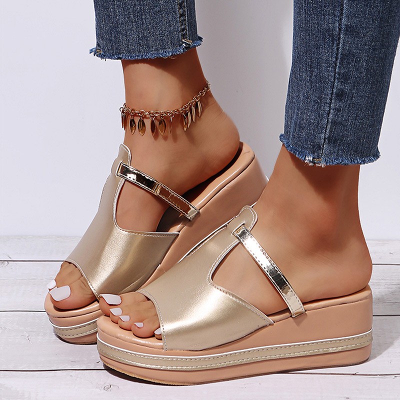 Women Sandals 2022 Women Heels Sandals Slip On Wedges Shoes For Women Slippers Summer Sandalias Mujer Platform Sandals Shoes