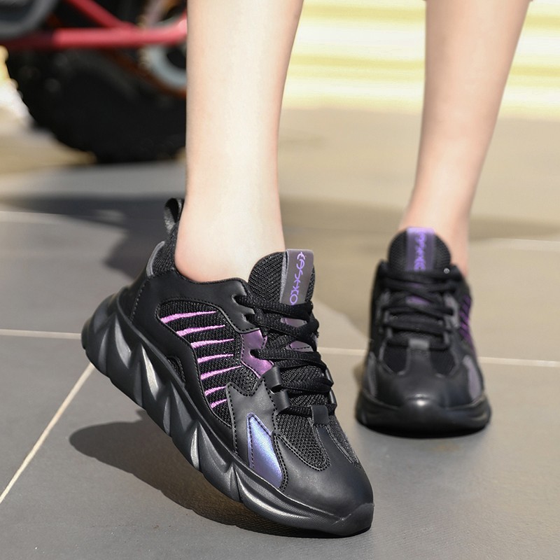 Women's Vulcanized Shoes Lace Up Ladies Platform Casual Comfortable Shoes Women Chunky Sneakers Spring Female Footwear New Fashion