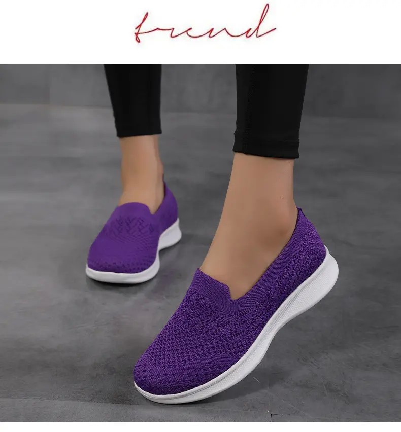 2022 Women Sneakers Outdoor Breathable Shoes Women Walking Shoes Women Loafers Chunky Sneakers Slip On Shoes Big Size 35~42