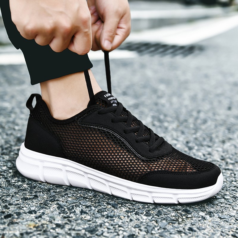 Men's vulcanized shoes aqua casual shoes fashion breathable mesh quick dry outdoor sole slip on water shoes