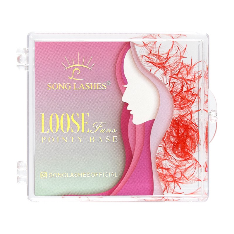 Sung Lashes Color Loose Fans Pre Made Volume Fans 500 Fans Lashes 6D Pointed Base Premade Volume Fans Eyelashes Extension