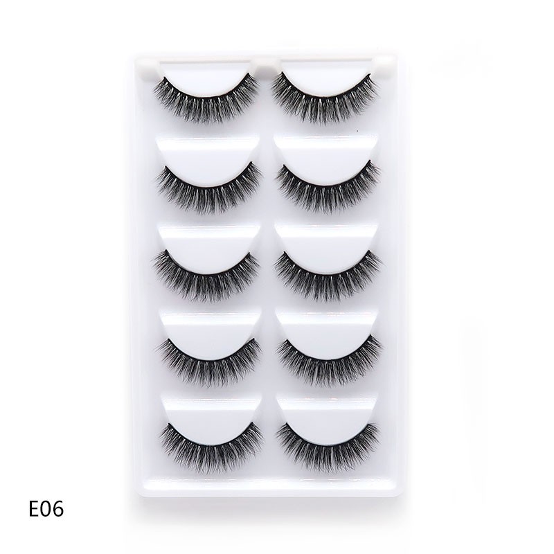 Wholesale 2/5/50 Boxes 3D Mink Eyelashes Natural Thick False Mink Eyelashes Lashes Soft False Eyelashes Wispy Makeup Cilios E01 E08