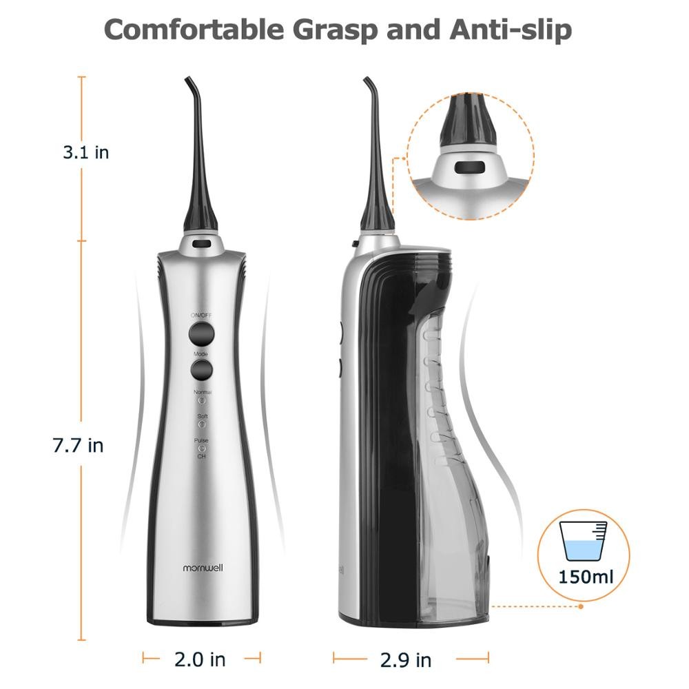 Dental Water Pickling Device Oral Portable Dental Water Pickling Device Jet 3 Irrigation Methods Dental Cleaner + 5 Jet Head