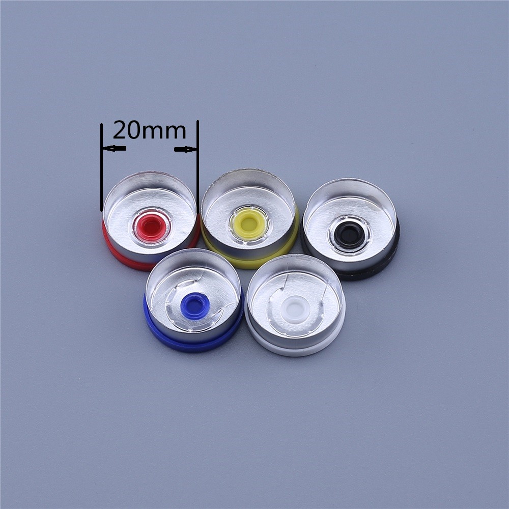 100/1000pcs Medical Vial Cap Aluminum Medical Bottle Cap OD 20mm Diameter Aluminum Flip Off Cap