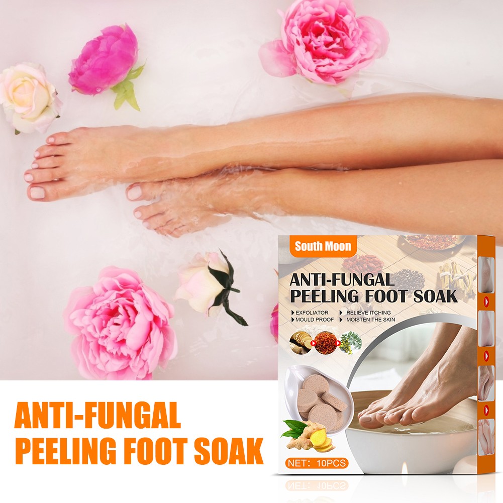 10pcs Ginger Anti-Fungal Detox Foot Treatment Soak Effervescent Tablet Long-Term Relief Skin Anti-cracking Bathing Spa Care