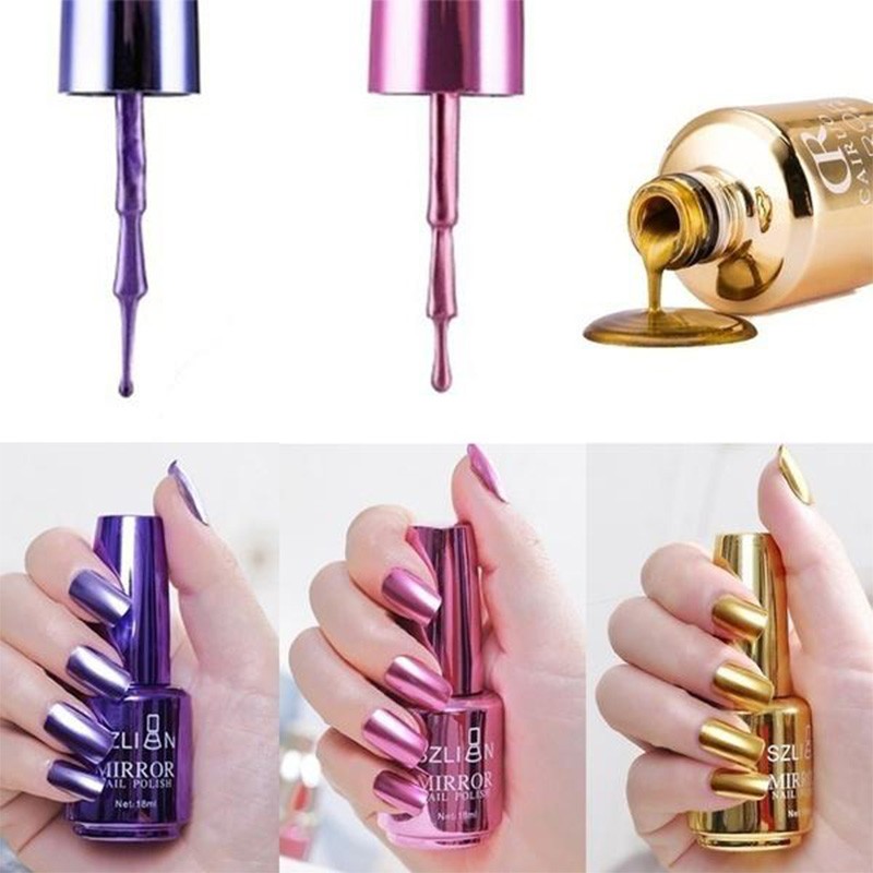 18ml BellyLady Fashion Mirror Effect Nail Polish Magic Lacquer Chrome Nail Art Lacquer Design Tools for Girls/Woman/Lady