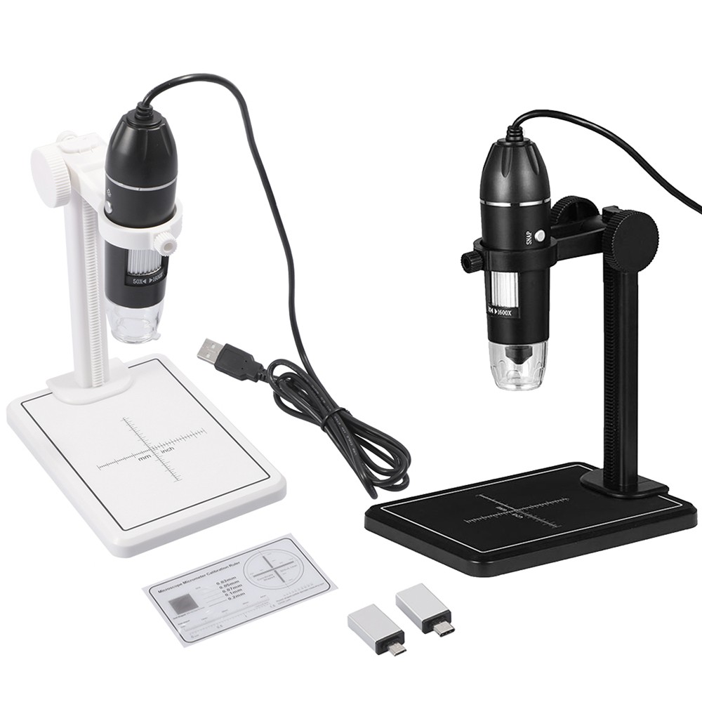 1600X Digital Microscope 3 in 1 USB Soldering Electron Microscope with 8 LEDs Camera Zoom Magnifier for PC Mac Android