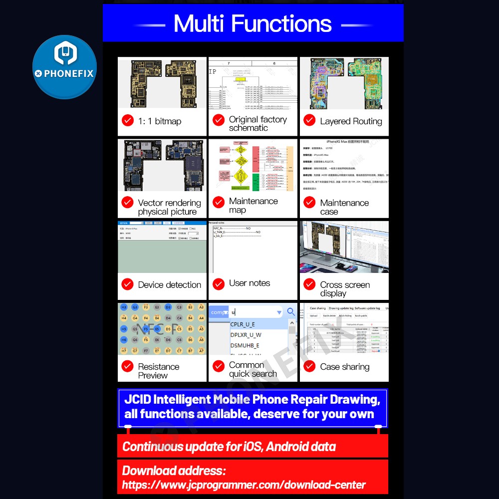 2022 JCID Smart Diagram JC Diagram Bitmap for iPhone iPad Android Smartphones Integrated Circuit Diagram