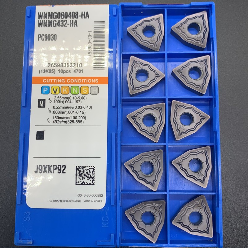 WNMG080404 WNMG080408 HA PC9030 Insert 100% Original High Quality External Turning Tool WNMG Carbide Insert for Stainless Steel