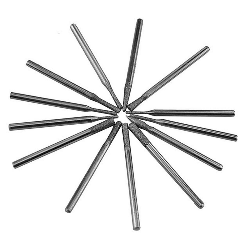 30pcs Shank Diamond Grinding Burr Needle Point Engraving Carving Polishing Glass Jade Stone Drill Bit Set Rotary Tool