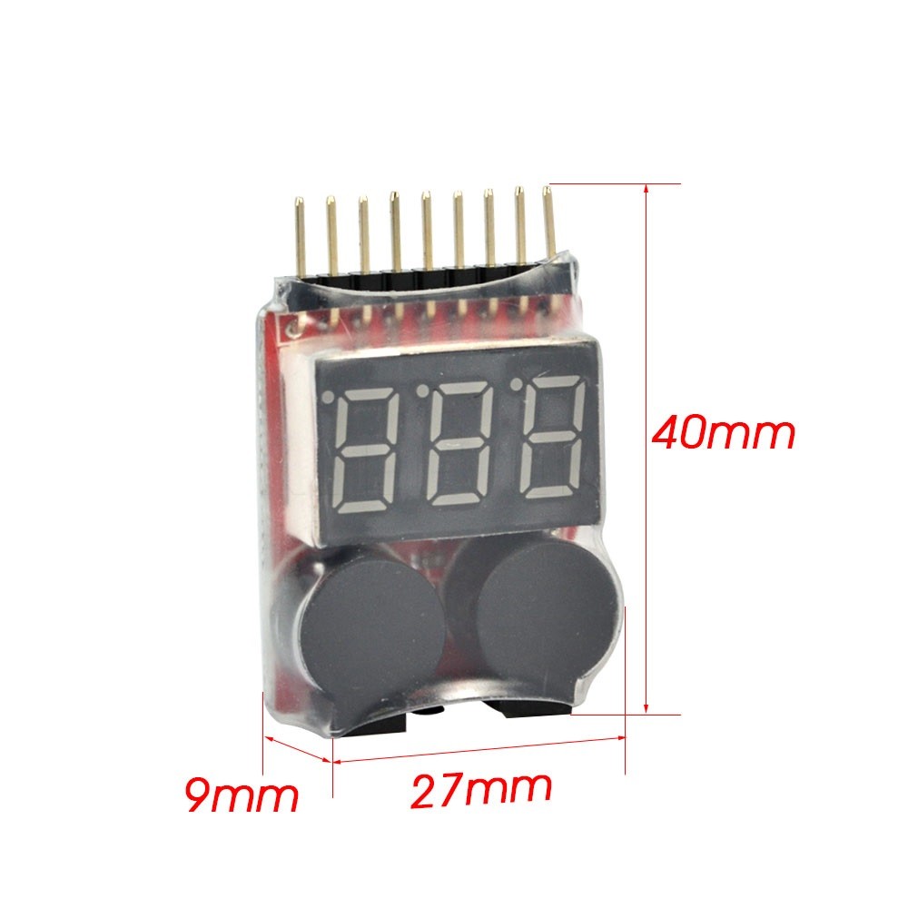 1 قطعة 1-8 S 2IN1 يبو بطارية ليثيوم أيون تستر الجهد المنخفض الطنان إنذار اختبار أداة