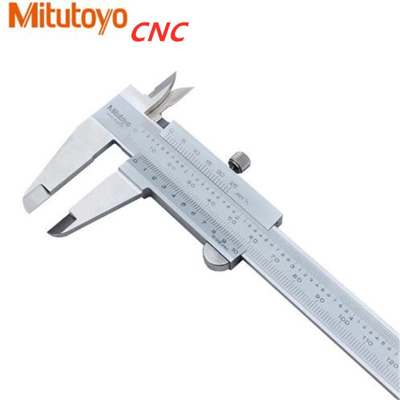 Mitutoyo CNC Vernier Caliper 530-118 8" 0-200mm Vernier Caliper Stainless Steel Inside Out Depth Step Metric Measurements